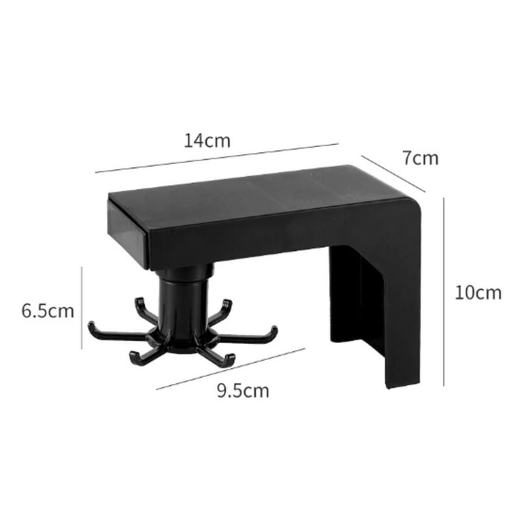 Multifunctional shelf 6  rotating hooks organizer _3