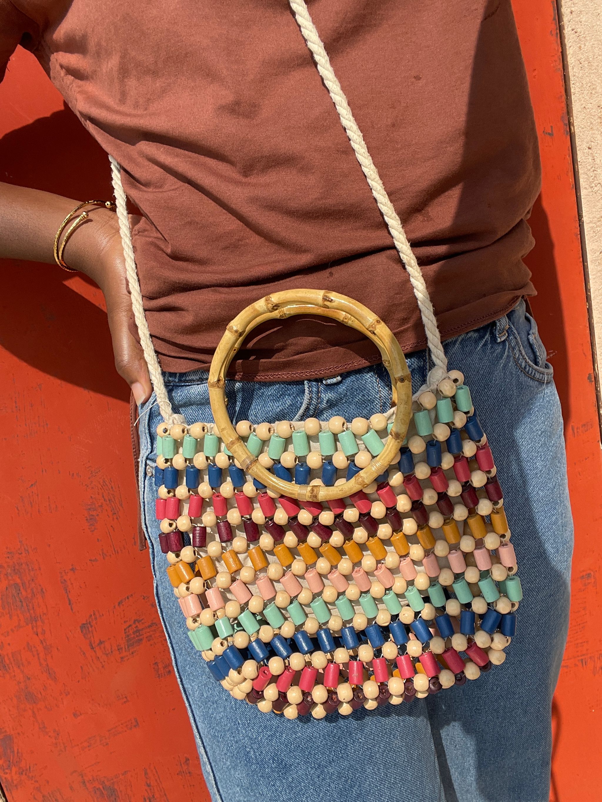 Beads shoulder bag_0