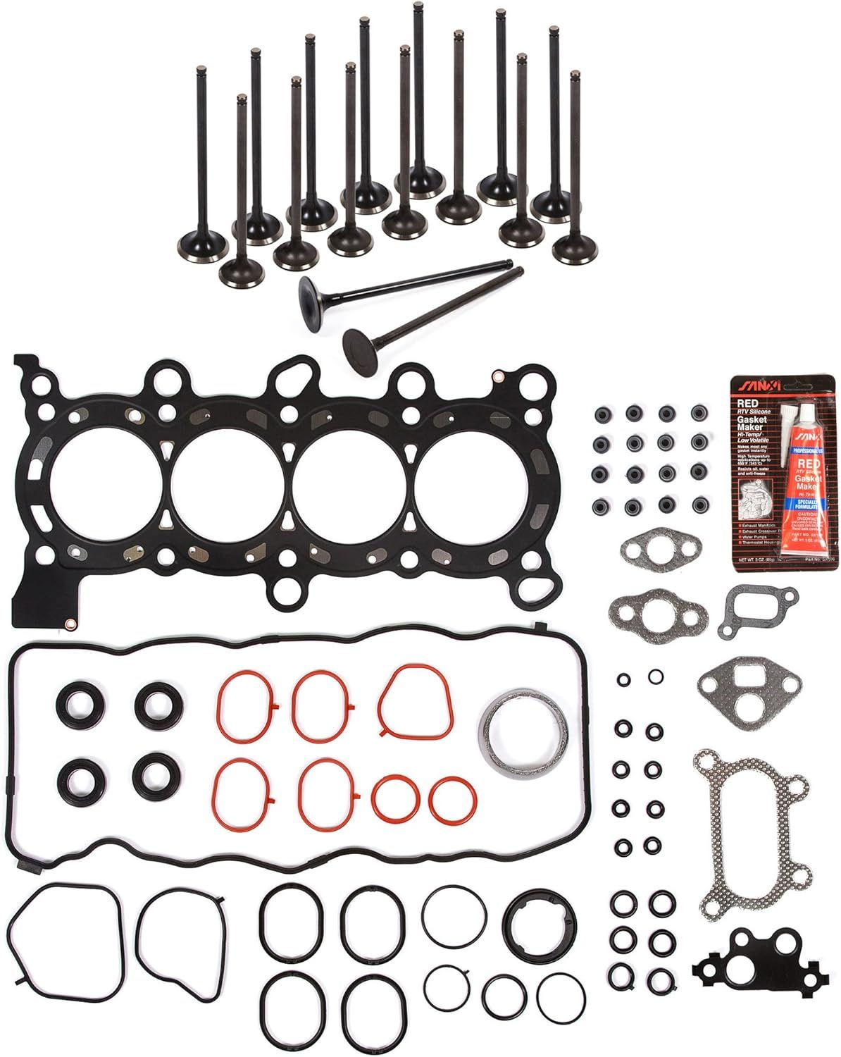 Evergreen HSIEV4045 Head Gasket Set with Valves for 06-11 Honda Civic 1.8L_0