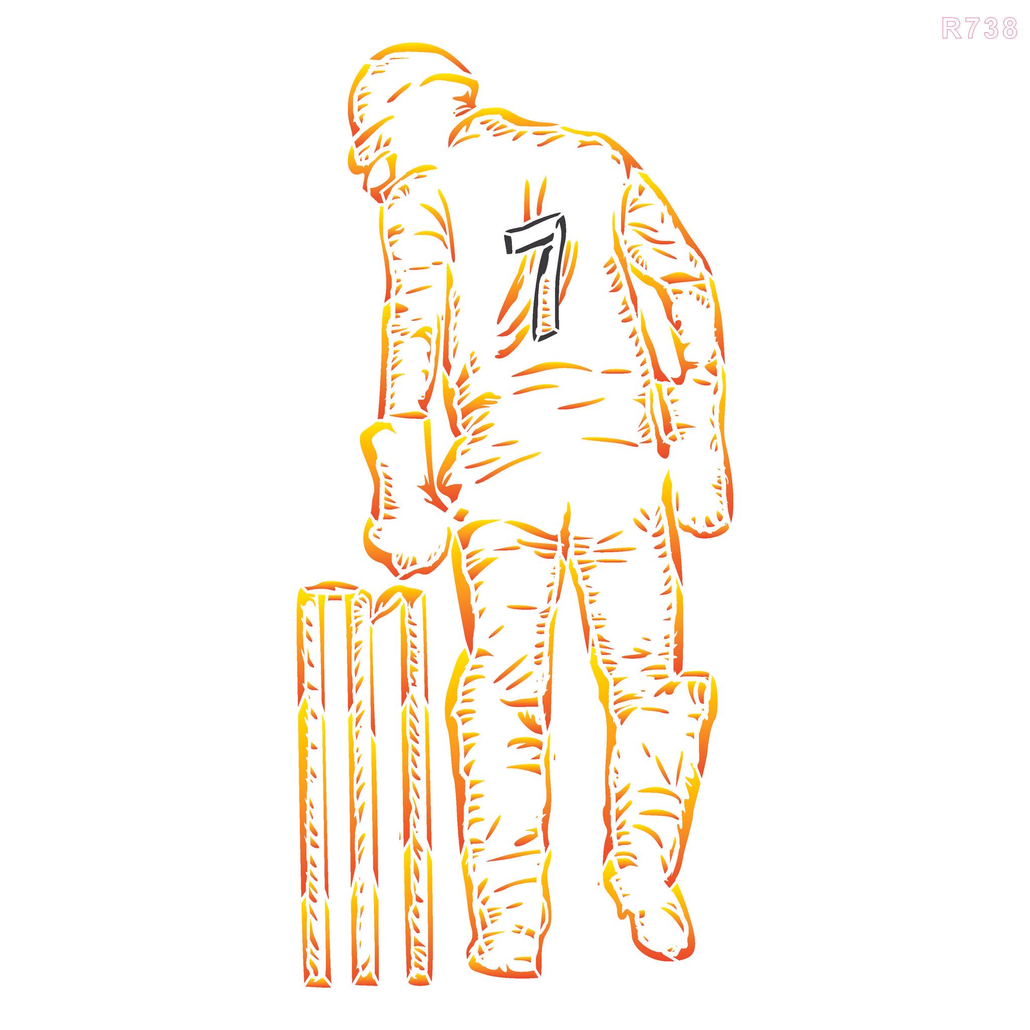 R738_Thala Dhoni Wall Stencil_0