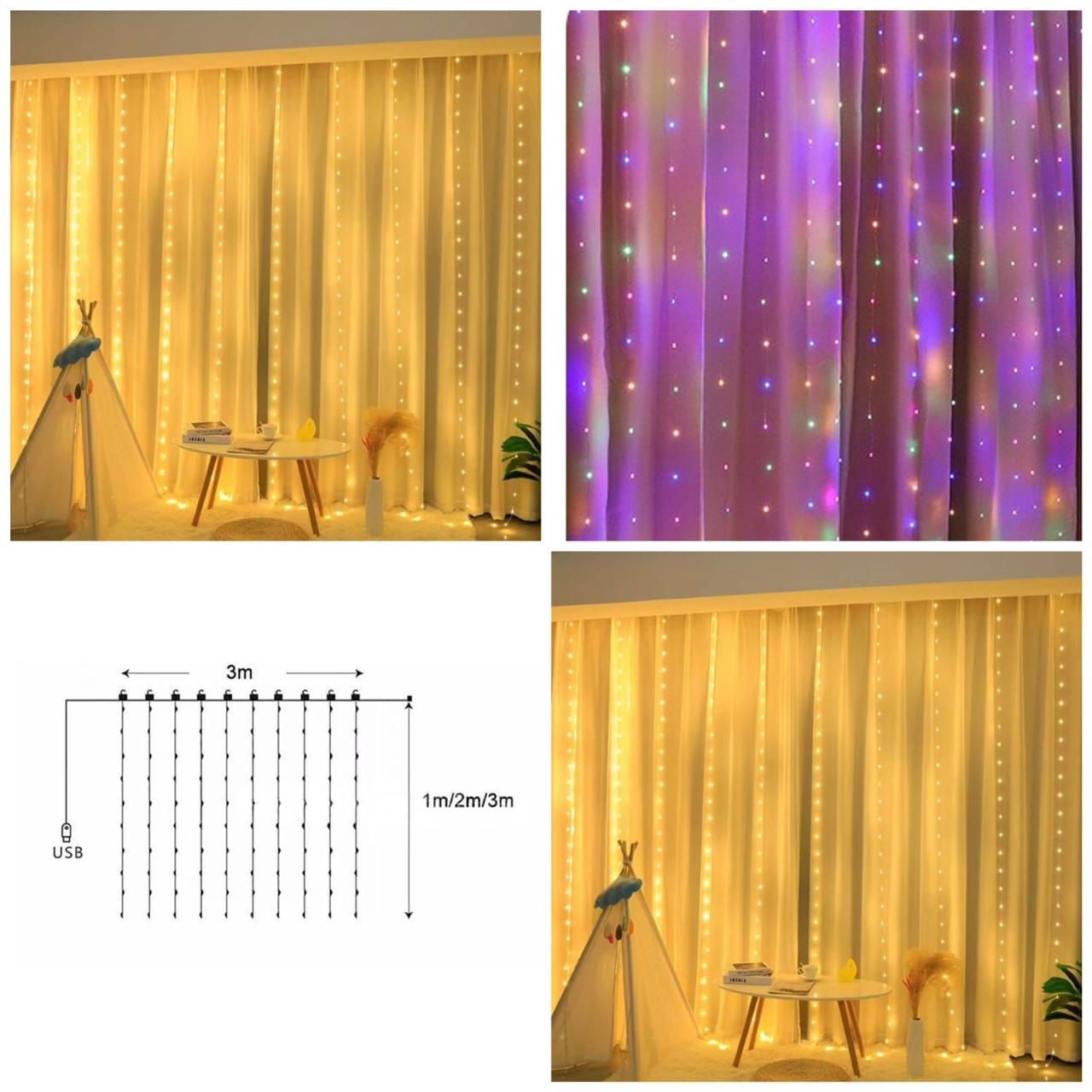 LED Curtain Fairy Christmas Lights _1