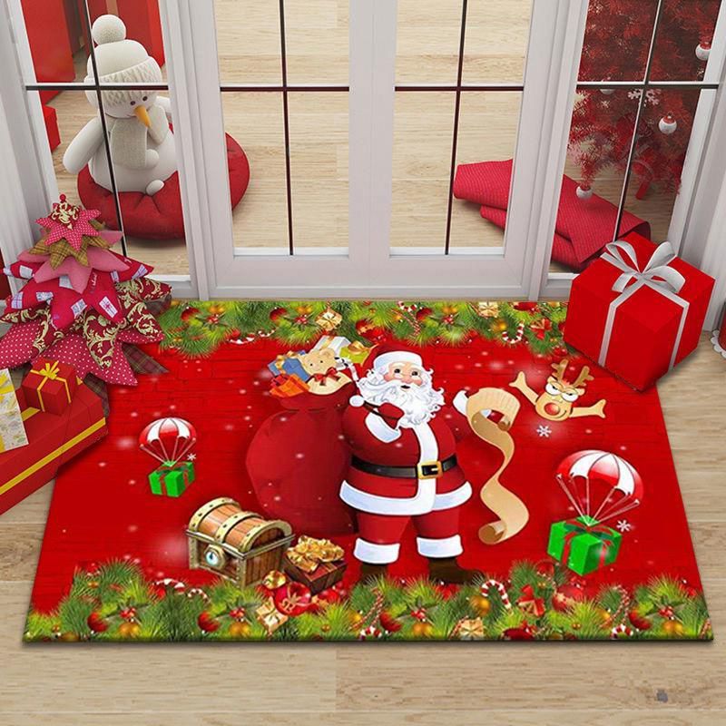 Merry Christmas Doormat Decorative Xmas Holiday Front Door Mat  _0