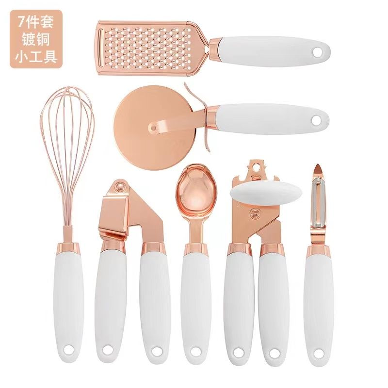 High quality 7pcs Kitchen gadget set with copper plated _1