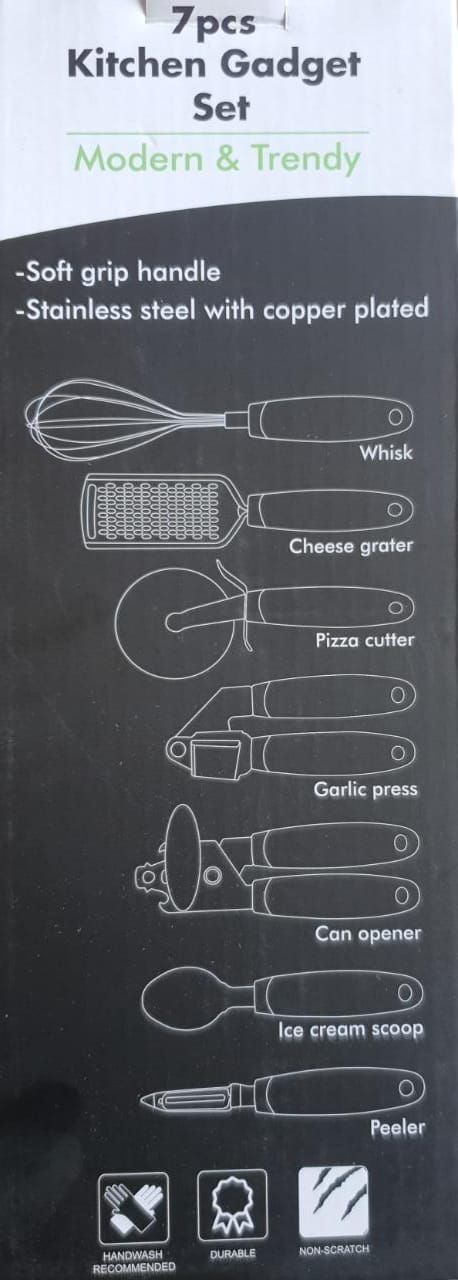 High quality 7pcs Kitchen gadget set with copper plated _4