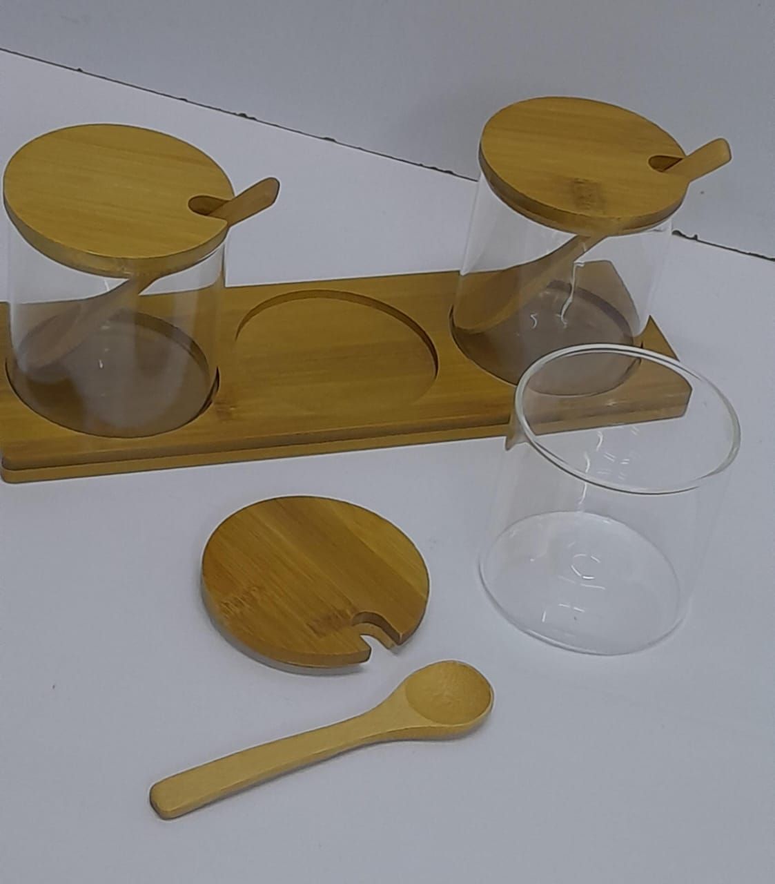 ❇️3 in 1 Glass spice condiment set_1