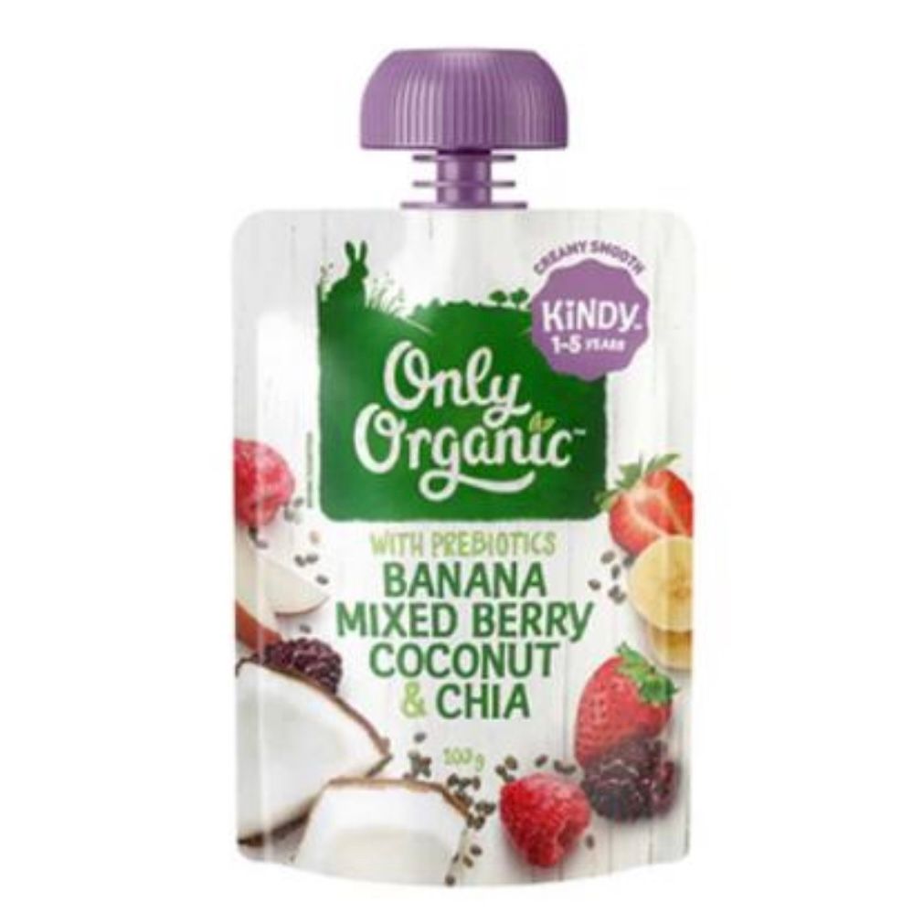 Only Organic  BANANA MIXED BERRY COCONUT & CHIA 1-5yrs_0