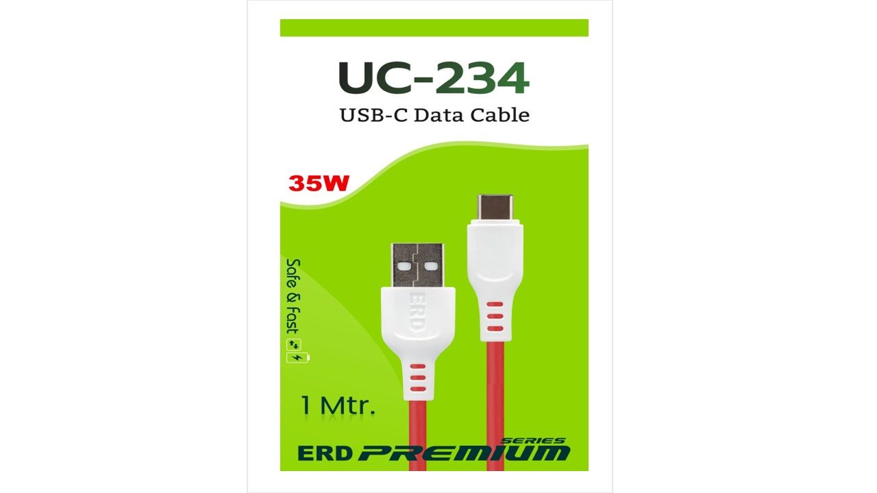 ERD UC-234 Type C 1 Meter Cable (Red, 35W)_0