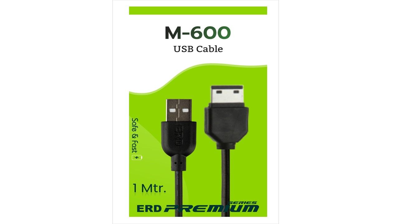 ERD USB CABLE M-600 BLACK (1METER)_0