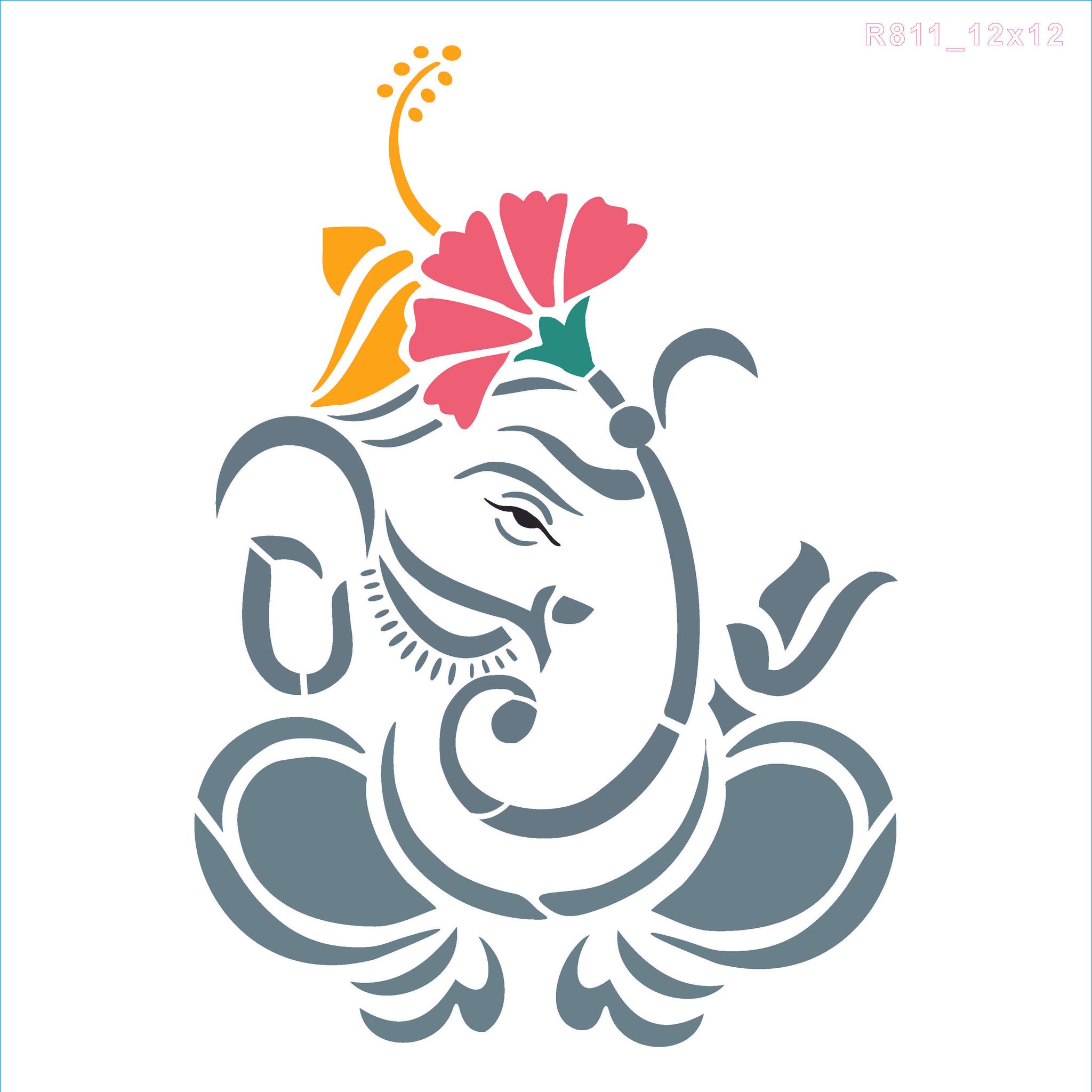 R811_Vinayaga Wall Stencil_0