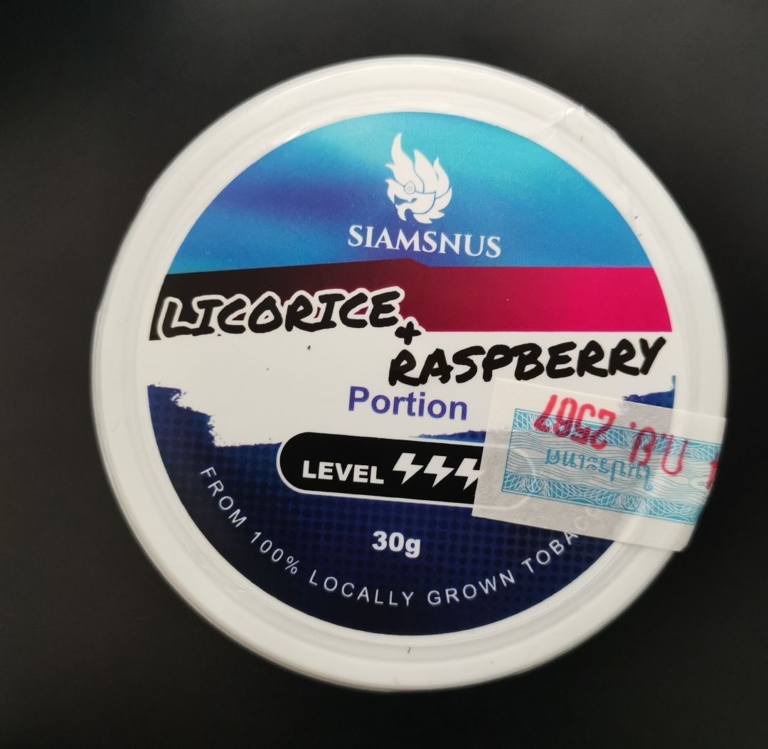 Siamsnus Licorice Raspberry Portion ( Nicotine: 12mg/g 30 Pouches )_0