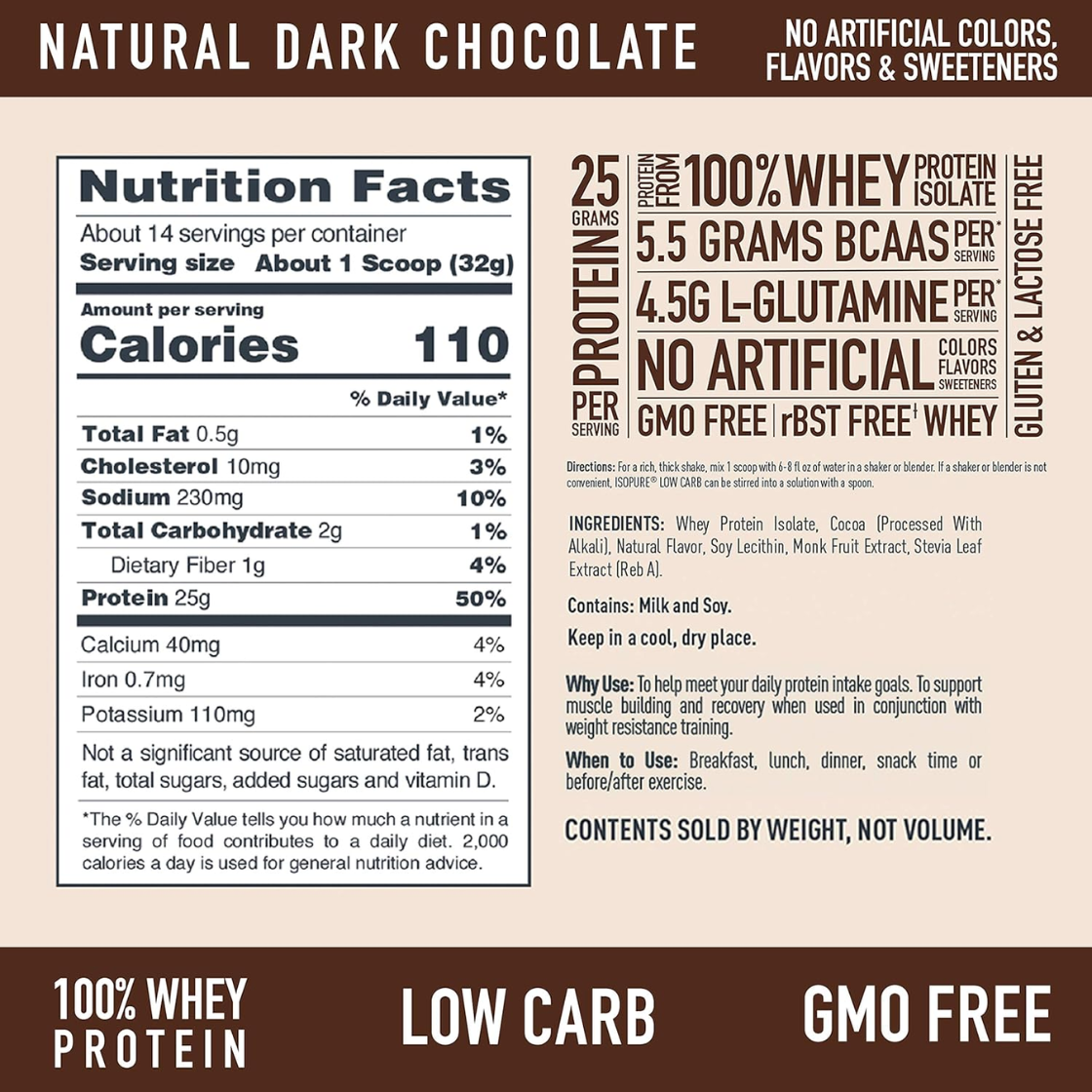 Iso Pure dark chocolate 1lb NATURE BEST_1