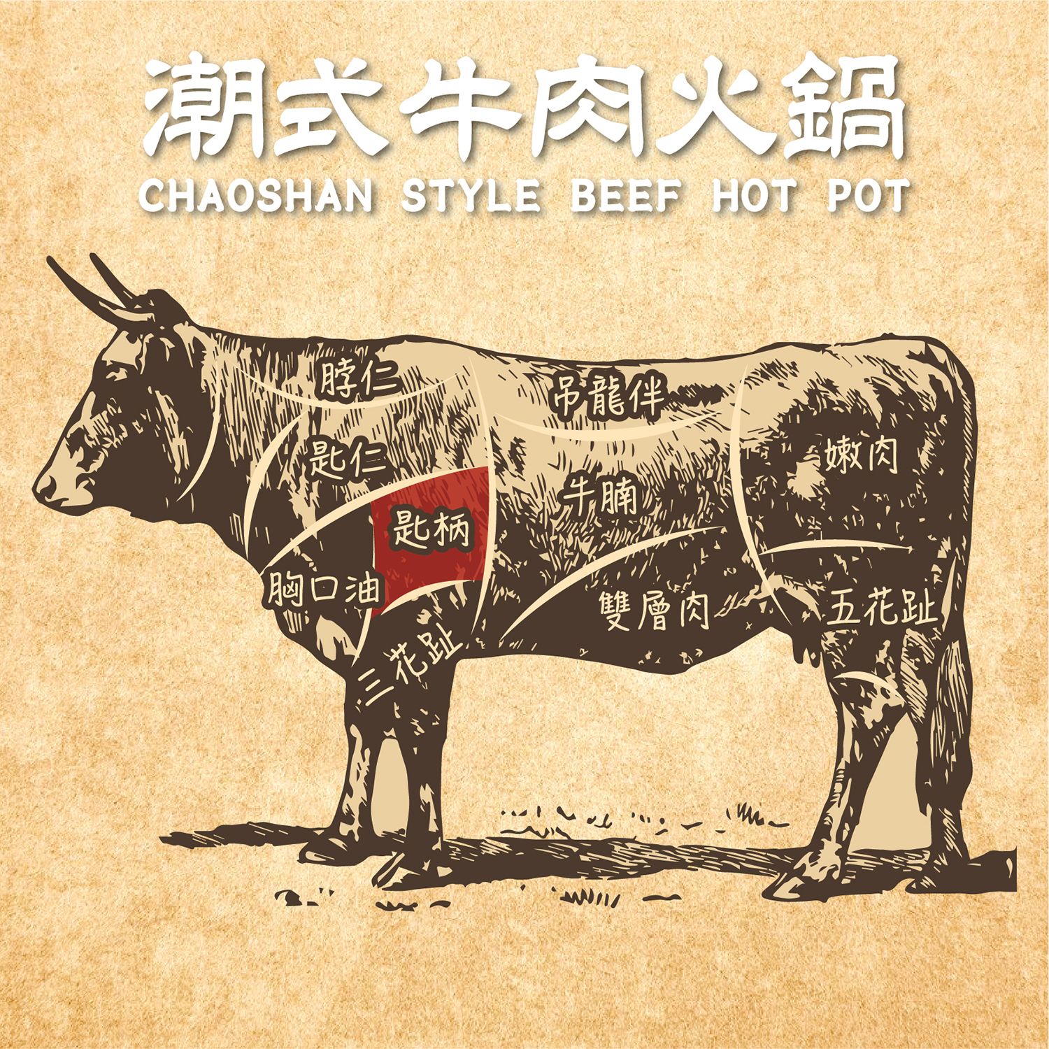 潮式牛肉火鍋-匙柄(澳洲牛板腱) Chaoshan Style Hotpot Sliced -  Chí Bǐng (Aussie Fed Angus Oyster Blade) 200g_2