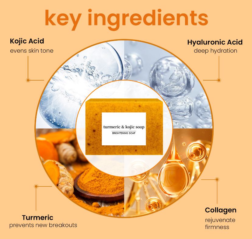Turmeric,Kojic acid &lemon bar soap_1