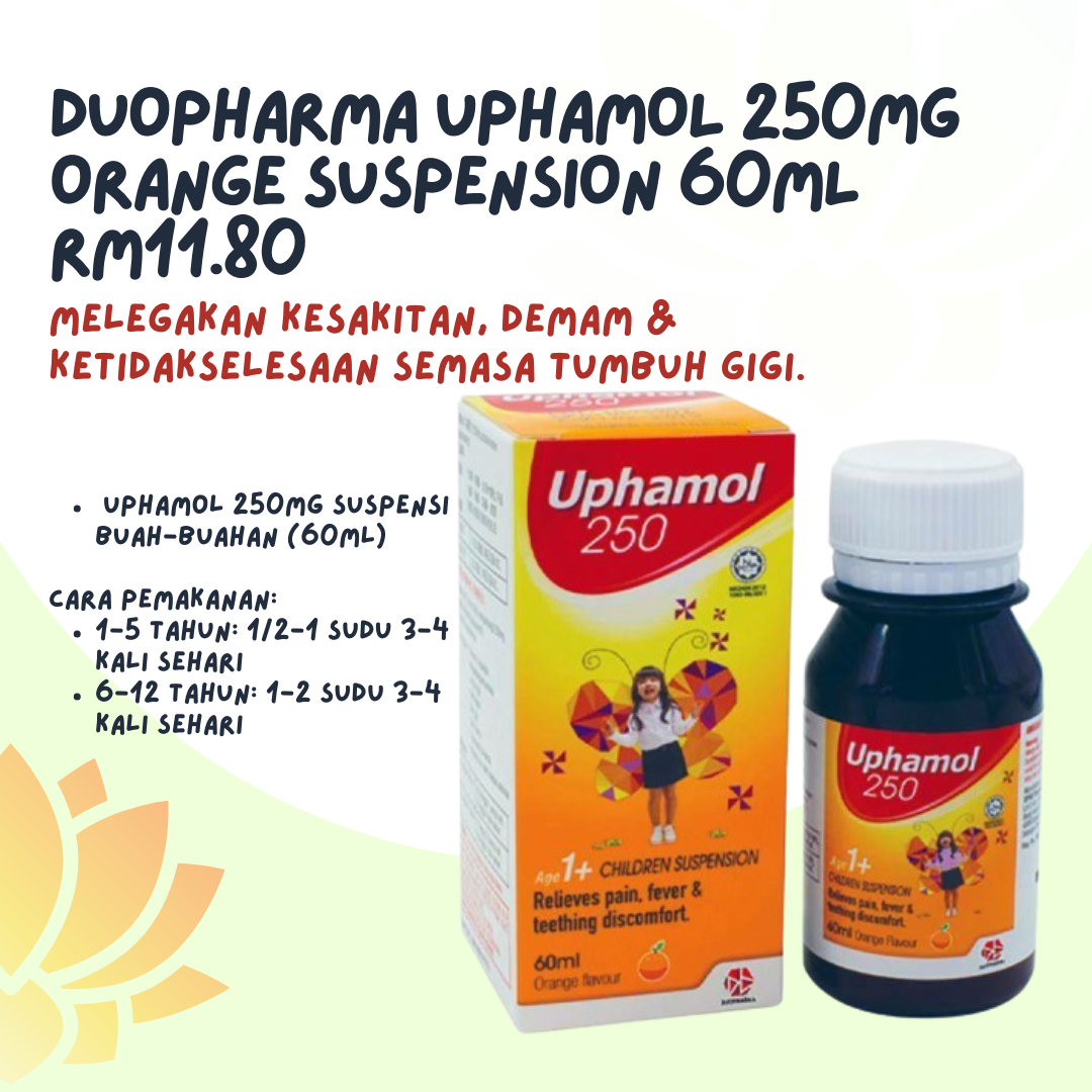 DUOPHARMA Uphamol 250mg Orange Suspension 60ml rm11.80_0