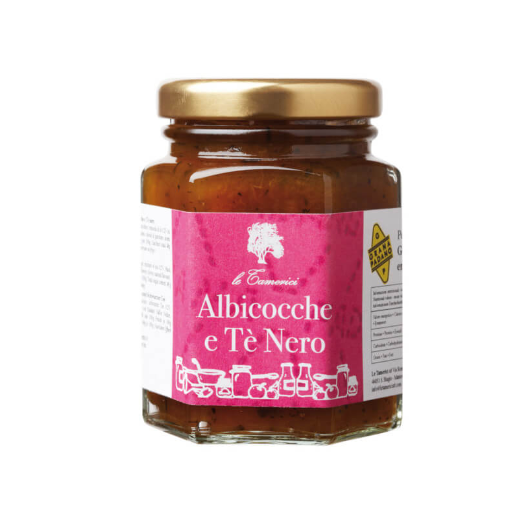 LE TAMERICI-CONSERVA ALBICOCCA E TE NERO - apricot and black tea preserve (jam) 120g._0