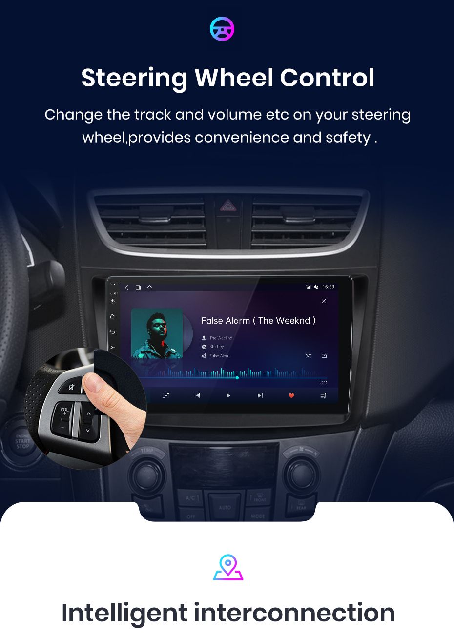 Rádio 9" Android Suzuki Swift 2011-17 Carplay GPS wifi 2/32GB_6