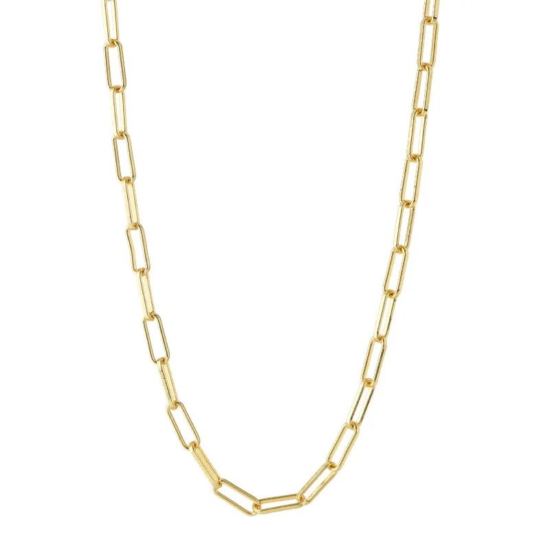 Paper Clip Gold Necklace_0