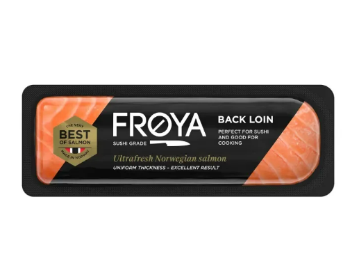 Froya Fresh Sushi Grade Back Loin Salmon - Skinless And Boneless (180g )_2