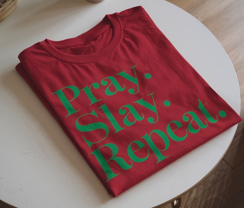 Pray.Slay.Repeat. T-shirt _0