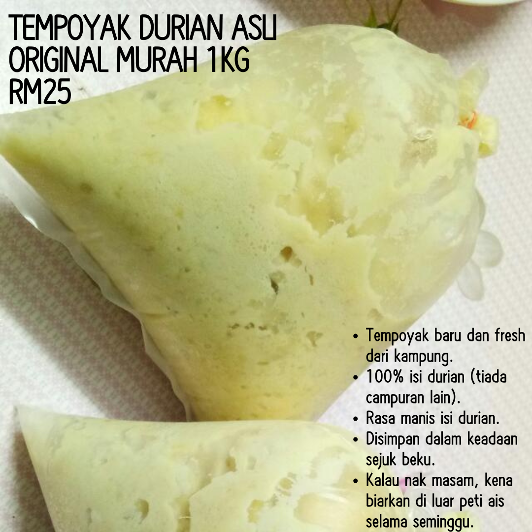 Tempoyak Durian Asli Original Murah 1kg rm25_0