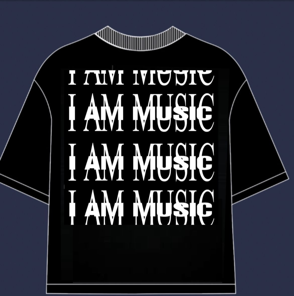 IAmMusic Oversized Tshirt (BothSide Printed)_1