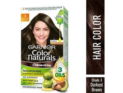 GARNIER 3 DARKEST BROWN 70ML+60G (PERMANANT HAIR COLOR)_0