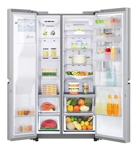 Refrigerador con freezer inverter LG LS74SXSX color stainless steel con capacidad de 690L 127V_1