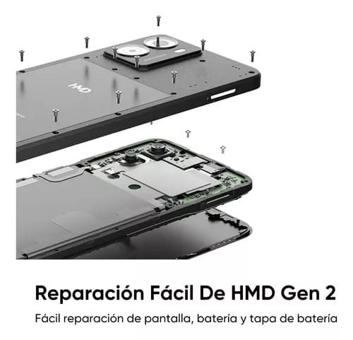 Smartphone Hmd Fusion 5g Dual Sim Teléfono 256gb 8gb Rom Celular 6.56in 90hz Pantalla 5000mah Batería Android 14 Phone Negro_7