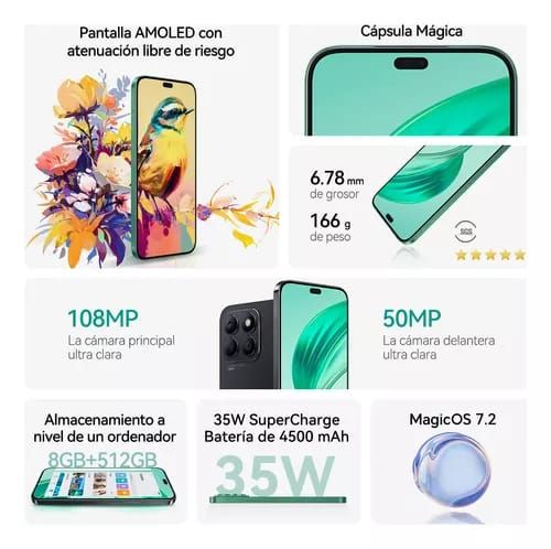 Teléfono Honor X8b Dual Sim 512 Gb 8 Gb Color Verde, Celular Amoled_5