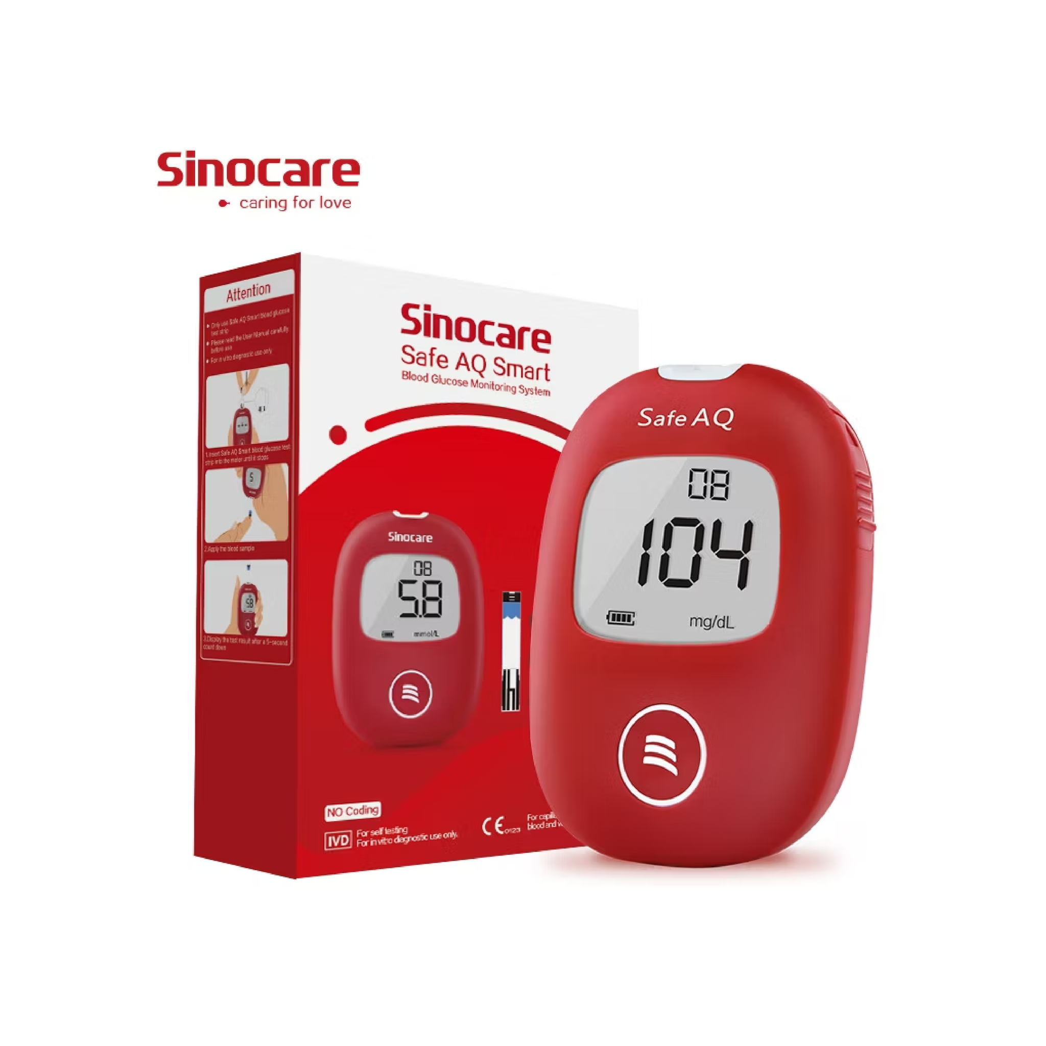 Glucomètre Sinocare Safe AQ Smart_0