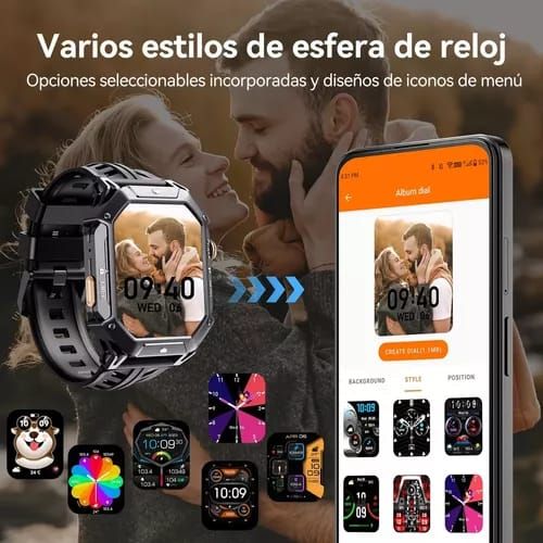 Smartwatch Cubot X1 Reloj Inteligente Deportivo 2ATM Resistente al Agua Negro 2.13'' y Llamada Bluetooth y Medición de Presión Arterial_6