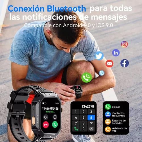 Smartwatch Cubot X1 Reloj Inteligente Deportivo 2ATM Resistente al Agua Negro 2.13'' y Llamada Bluetooth y Medición de Presión Arterial_9