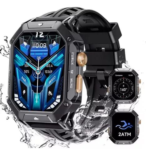 Smartwatch Cubot X1 Reloj Inteligente Deportivo 2ATM Resistente al Agua Negro 2.13'' y Llamada Bluetooth y Medición de Presión Arterial_0