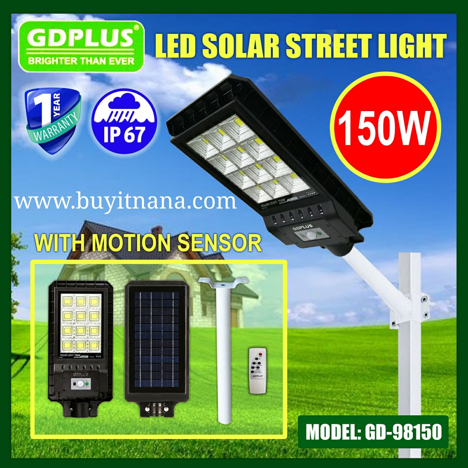 SOLAR STREE LIGHT 150 Watts _1