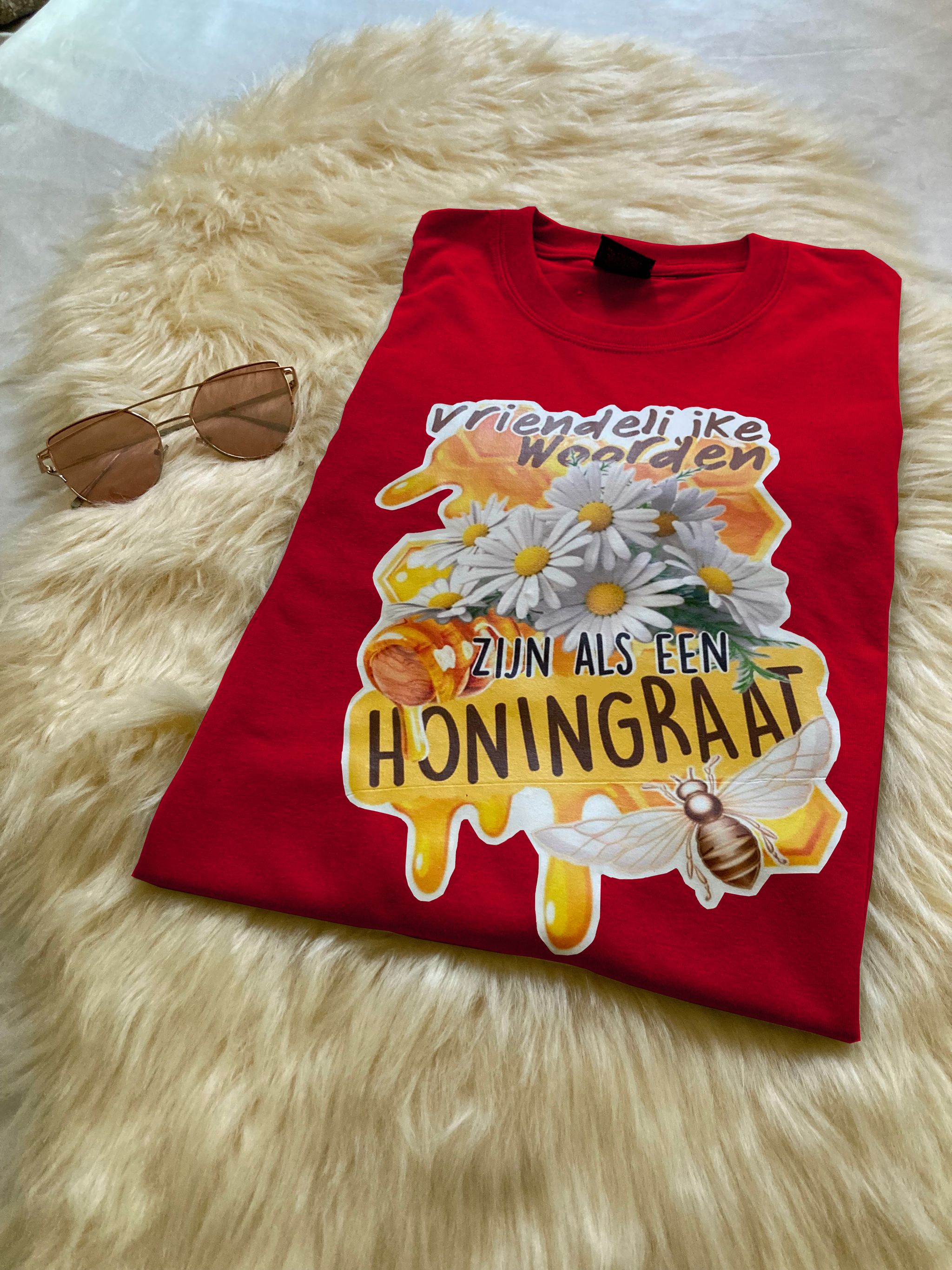  Vriendelijke woorden T-shirt Rood_0