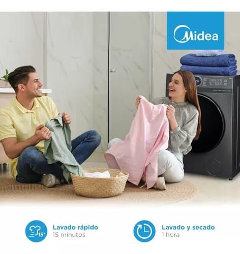 Lavasecadora Carga Frontal Midea Smart Dial 15 Kg / 8 Kg Color Gris_4