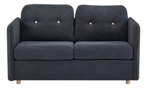 Sofácama Futón Sillón Reclinable Colchonado Matrimonial Eke Color Negro Diseño De La Tela Lisa_1