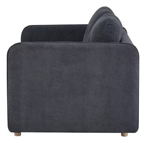 Sofácama Futón Sillón Reclinable Colchonado Matrimonial Eke Color Negro Diseño De La Tela Lisa_2