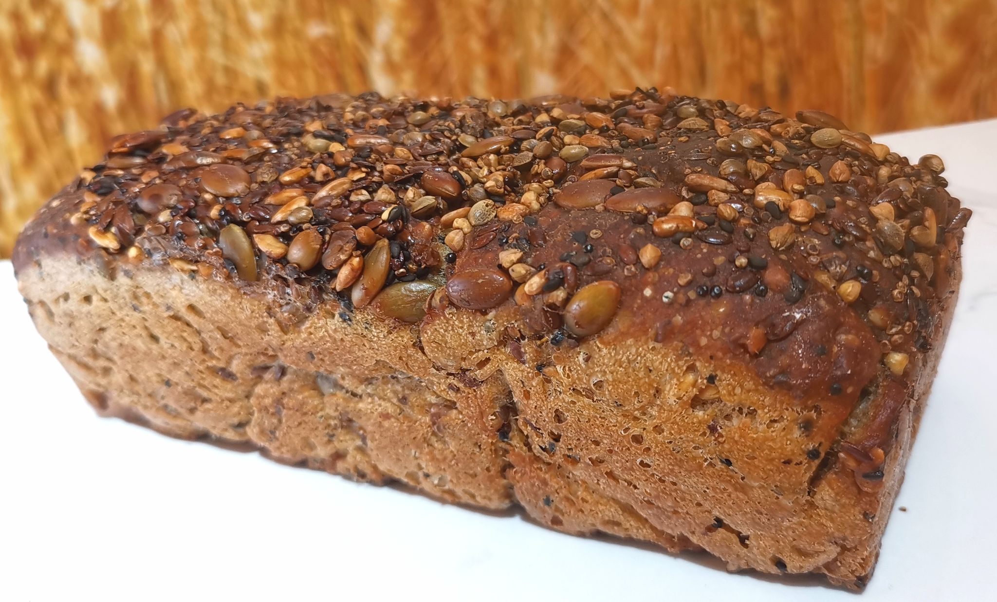 Norwegian bread multi seeds & 3 flours Rye+Spelt+Stone mill T80 550gr_0