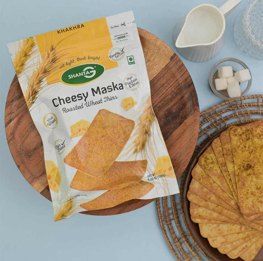 Shanta G Wheat Thins Cheesy Maska 150 G Pouch_0