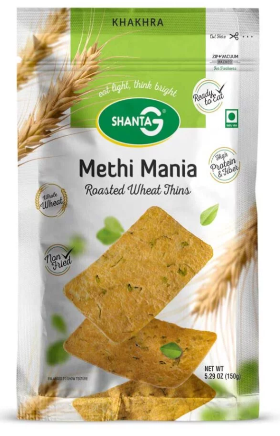 Shanta G Wheat Thins Methi Mania 150 G Pouch_0