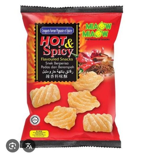 Miaow Miaow Flavoured Snacks Hot & Spicy 60g Pouch_0