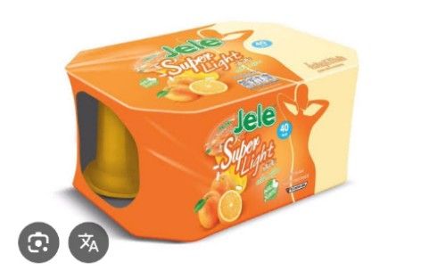 Jele Light Jelly Glass Orange 125 Gm X 6 Cups_0