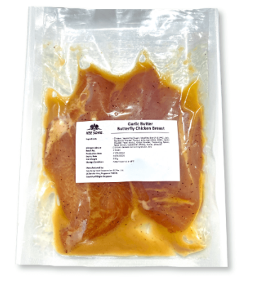 Frozen Garlic Butter Butterfly Chicken Boneless Breast – 220g [Non-Halal]_0