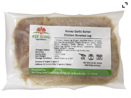 Frozen KS Honey Garlic Butter Chicken Boneless Leg – 200g_1