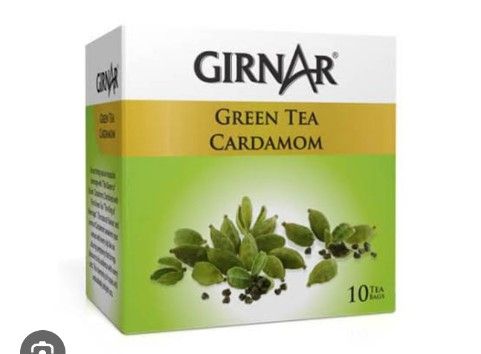 Girnar Green Tea Cardamom 10 Tea Bags Box_0