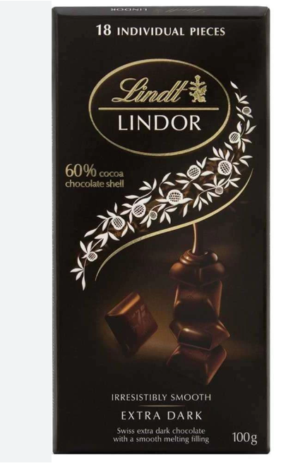 Lindt Lindor Single Extra Dark 100g Box_0
