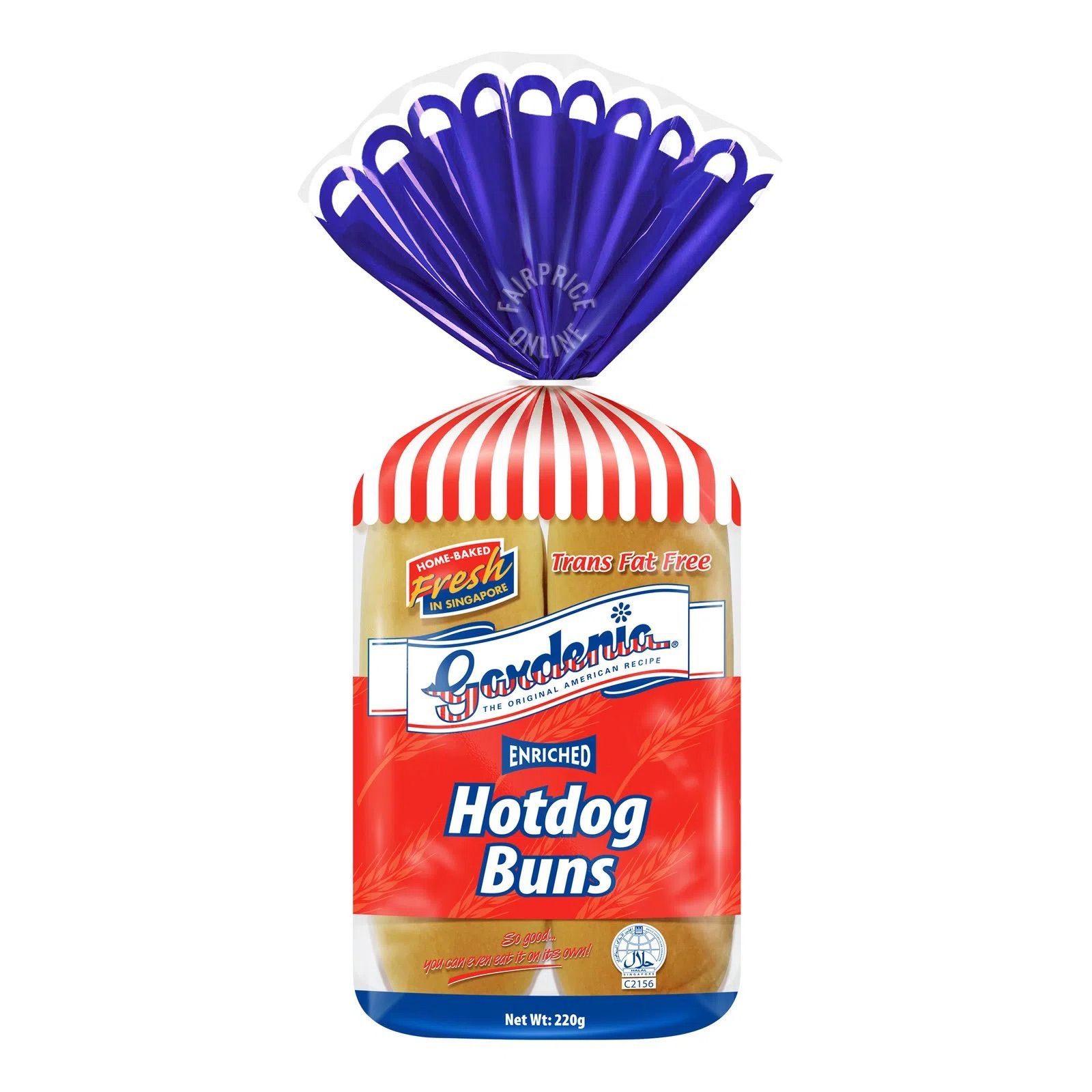 Gardenia Hotdog Buns 220g_0