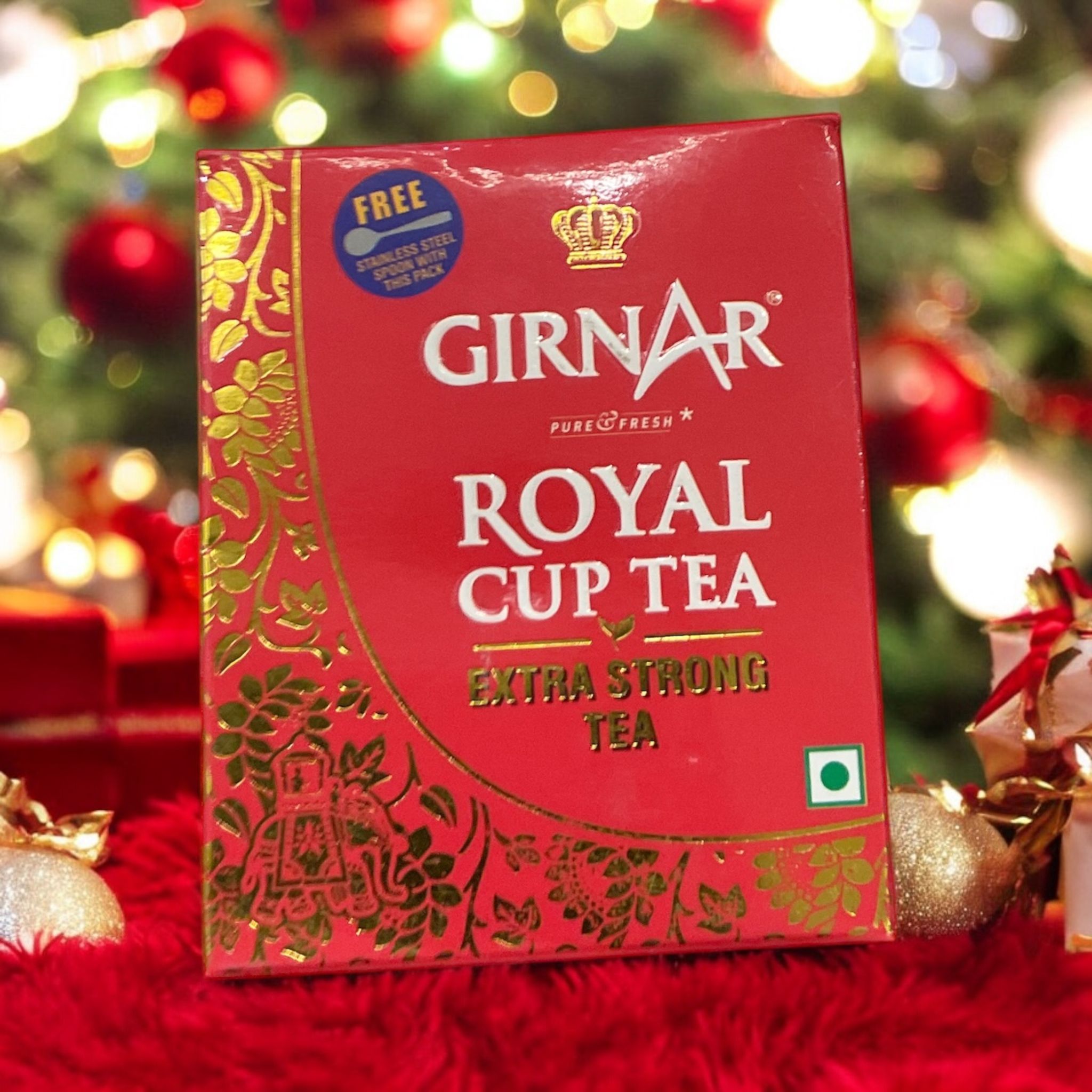 Girnar Royal Cup Tea Extra Strong Tea (With Stainless Steel Spoon) Box_0