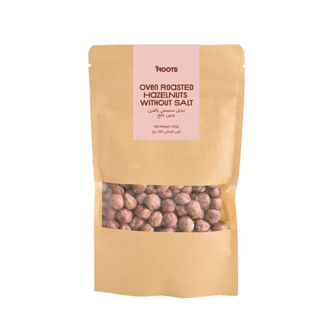 Roots Oven Roasted Hazelnuts (Without Salt) 100g_0